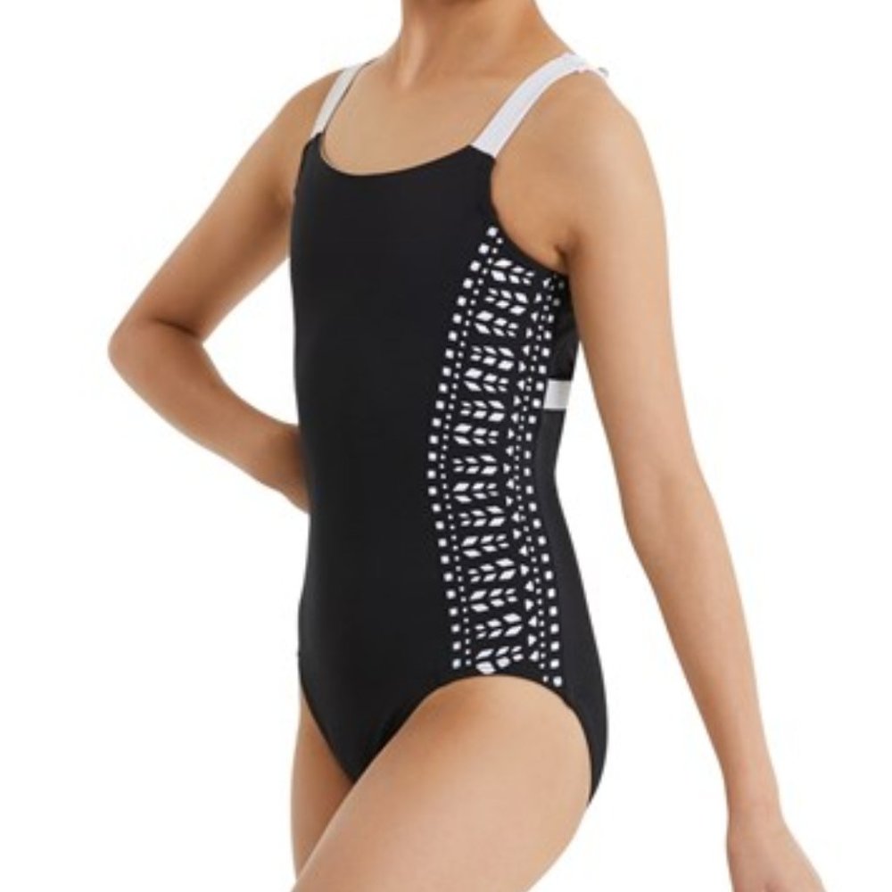 Laser Cut Strappy Back Leotard